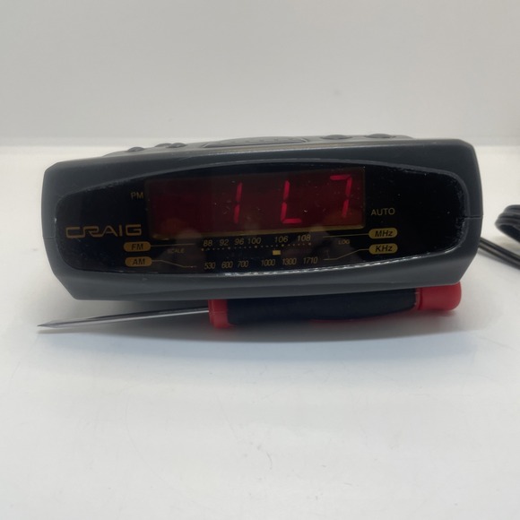 Craig FM RADIO ALARM CLOCK Model NO:-CCR45314 Tested - Picture 2 of 15